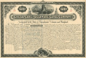 Chesapeake and Delaware Canal Co. - Unissued Bond